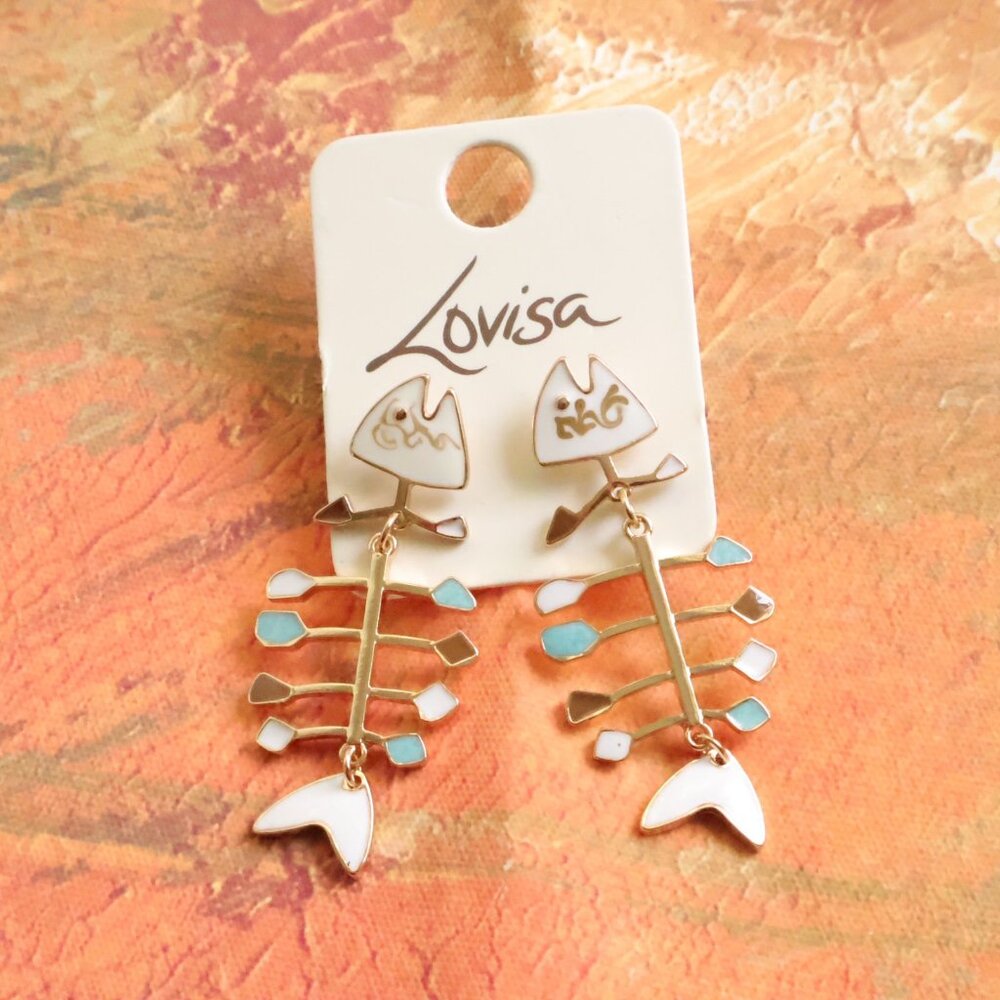 Lovisa Fishbone Earrings Trendy Statement Jewelry Fashion Accessories